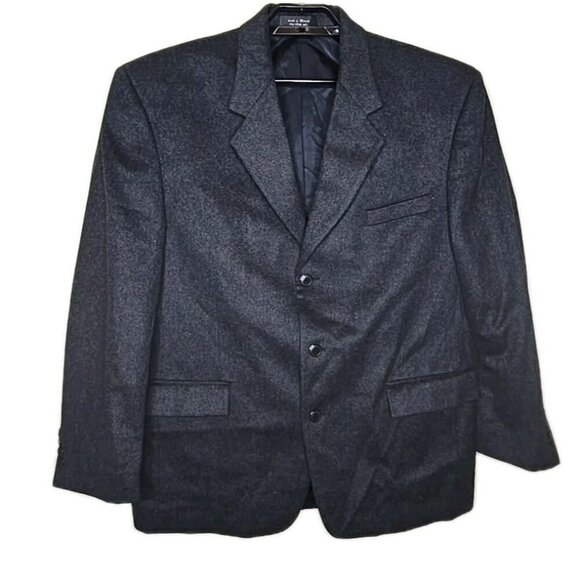 Andrew Fezza Other - Andrew Fezza Men's 100% Cashmere Sport Jacket Coat Blazer Flannel Soft Size 44R